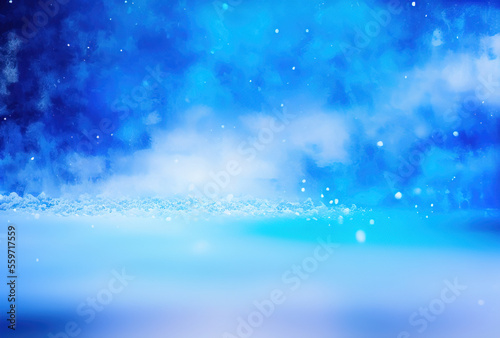 Wallpaper Mural Close-up of blue snow with lots of snowflakes Torontodigital.ca