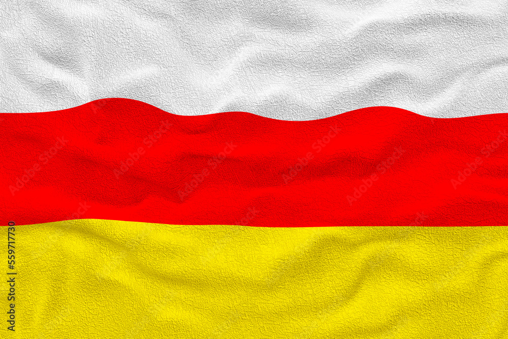Naklejka premium National flag of South Ossetia. Background with flag of South Ossetia