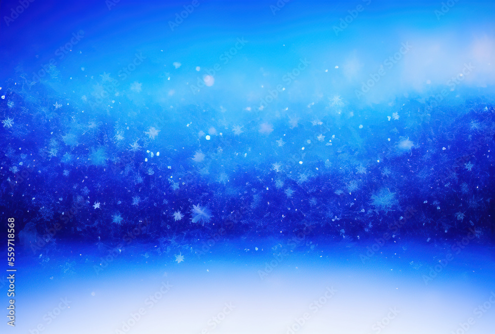 Close-up of blue snow with lots of snowflakes Close-up of blue snow with lots of snowflakes