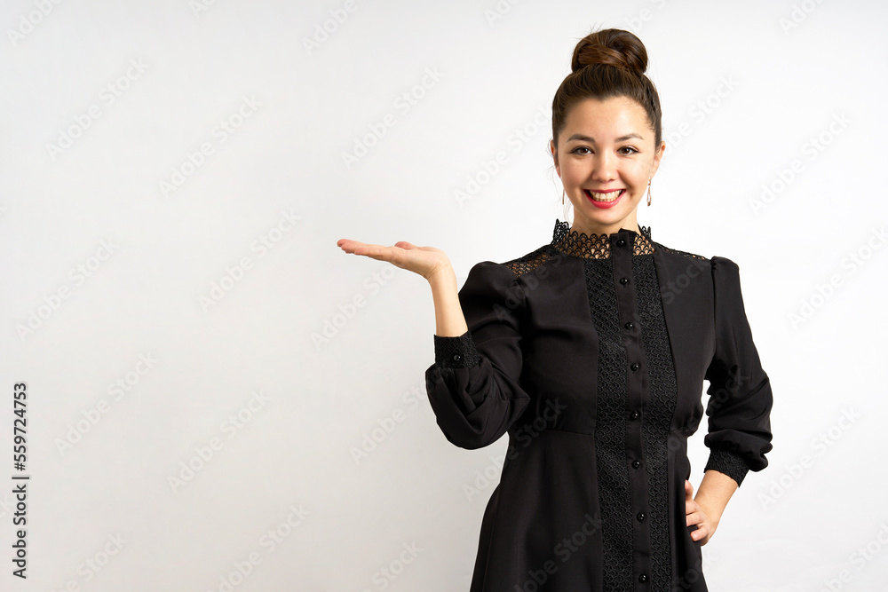 Portrait of beautiful woman wearing black dress Portrait of beautiful woman wearing black dress