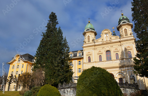 Kantonsschule Kollegium Maria Hilf, Schwyz, Fassade der Kollegiumskirche