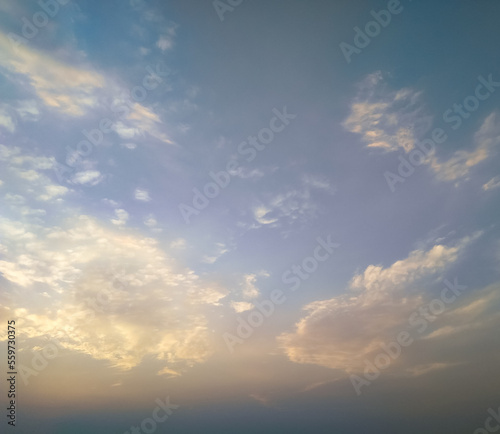 Sunset scenery view of colorful sky, nature photography, dramatic weather conditions, clouds background, natural wallpaper © Pratima