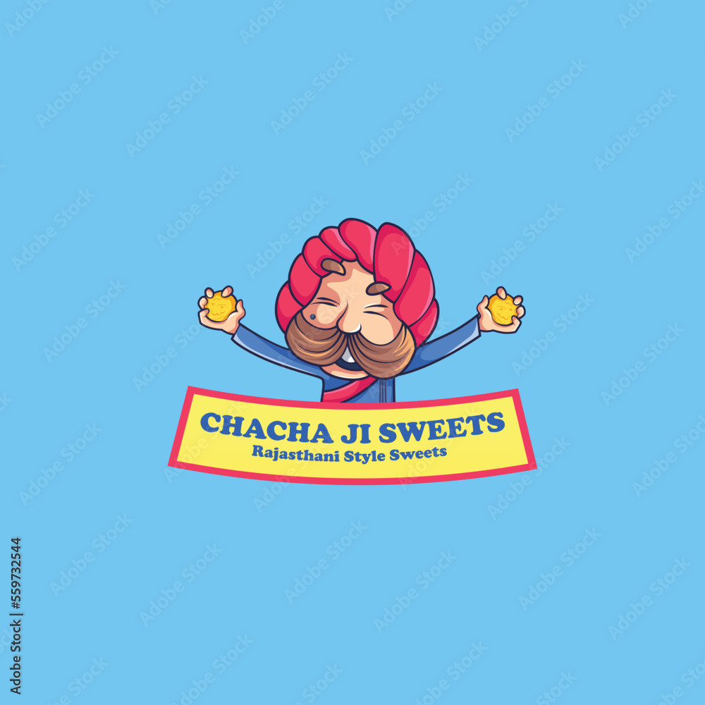 Rajasthani style sweets vector logo design. Stock Vector | Adobe Stock