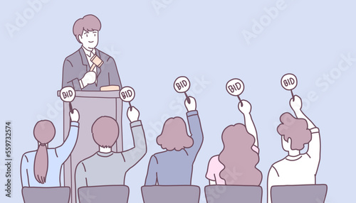 Bidding or auction auctions involving to a purchase of an item