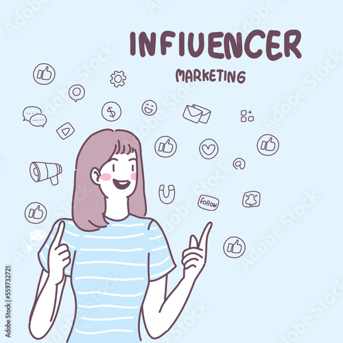 Women sell their products with infiuencer marketing.