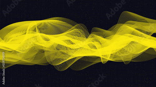 Futuristic Yellow Digital Sound Wave Background,technology and earthquake wave diagram concept,design for music studio and science,Vector Illustration.