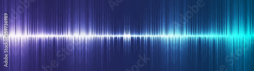 Panorama Blue Light Ultra Sonic sound wave background,design,Free Space For text in put,Vector illustration.