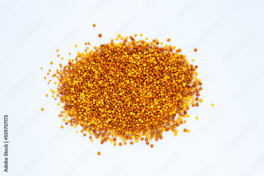 Yellow fertilizer plant food. High NPK