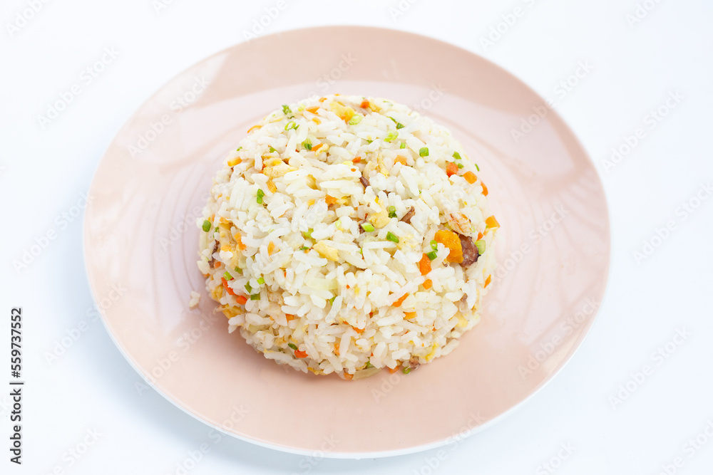 Crab fried rice on plate Crab fried rice on plate