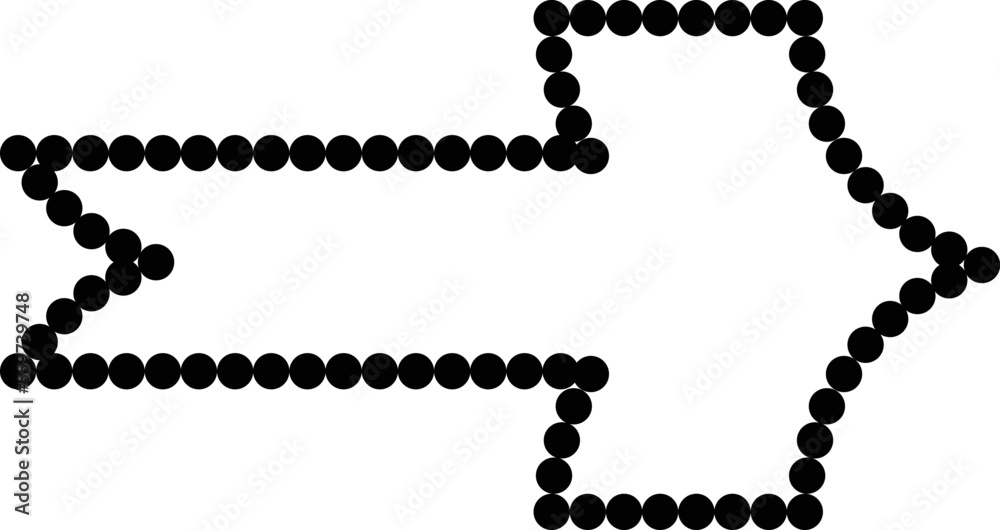 sideways. dotted sign. Arrow element for your design.Striped direction. vector illustration
