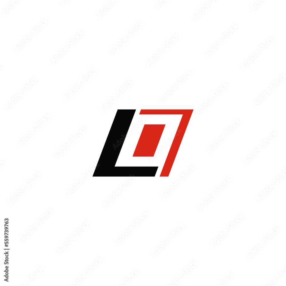 LO letters, negative space. Logo design. LO letters, negative space. Logo design.