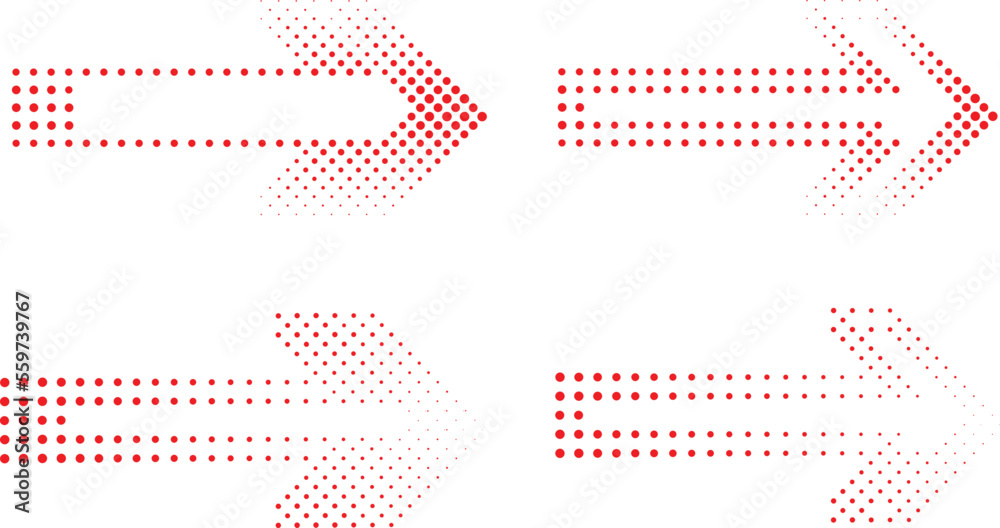 sideways. dotted sign. Arrow element for your design.Striped direction. vector illustration
