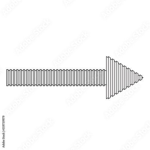 sideways. dotted sign. Arrow element for your design.Striped direction. vector illustration 