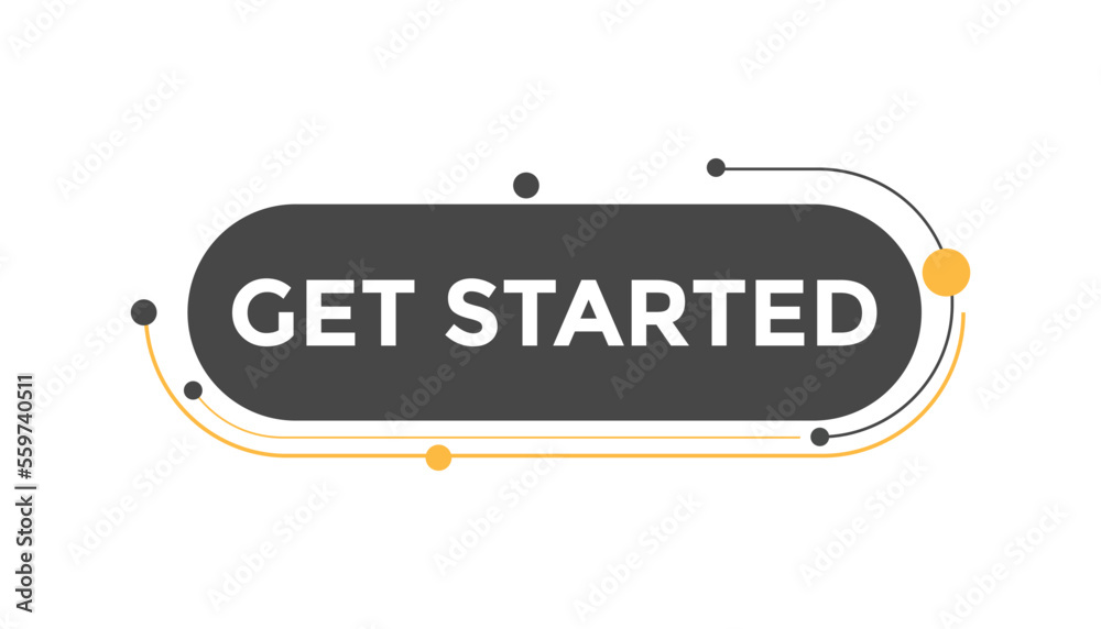 Get started button web banner templates. Vector Illustration
 - obrazy, fototapety, plakaty 