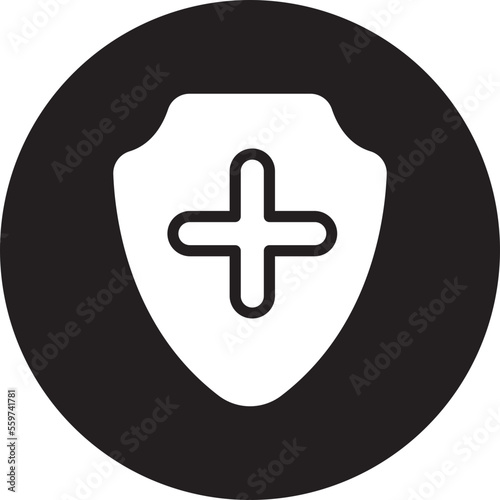 medical insurance glyph icon