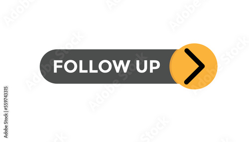 Follow up button web banner templates. Vector Illustration
