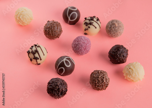 photo of delicious round multicolored sweets