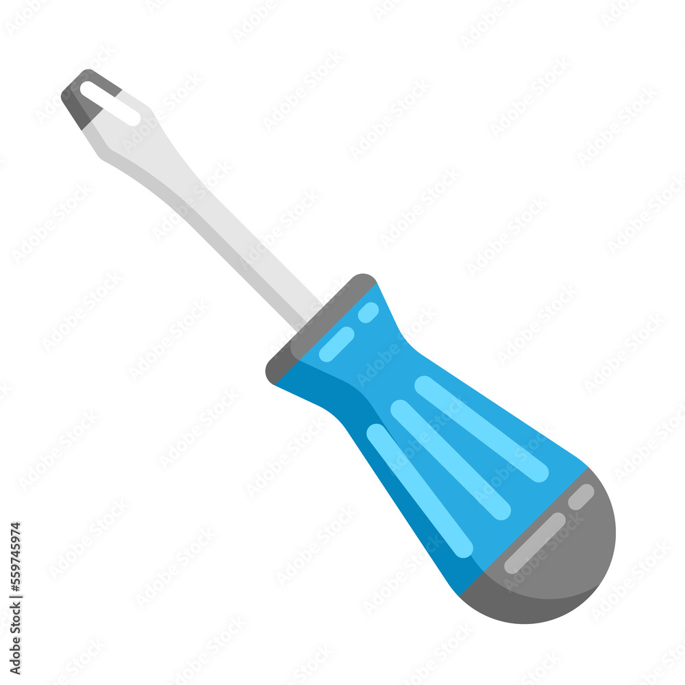 Illustration of screwdriver. Repair working tool. Equipment for construction and business. Illustration of screwdriver. Repair working tool. Equipment for construction and business.
