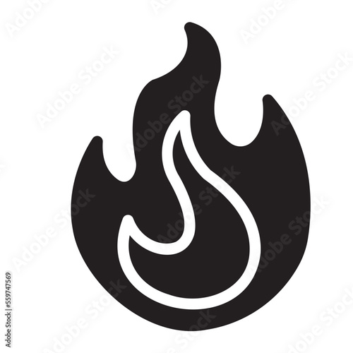 fire glyph icon
