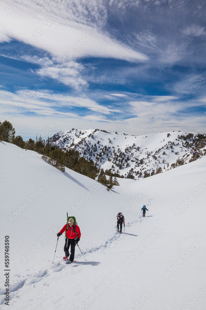 Mountaineers in Lost River Mountain Range, Idaho, USA Mountaineers in Lost River Mountain Range, Idaho, USA