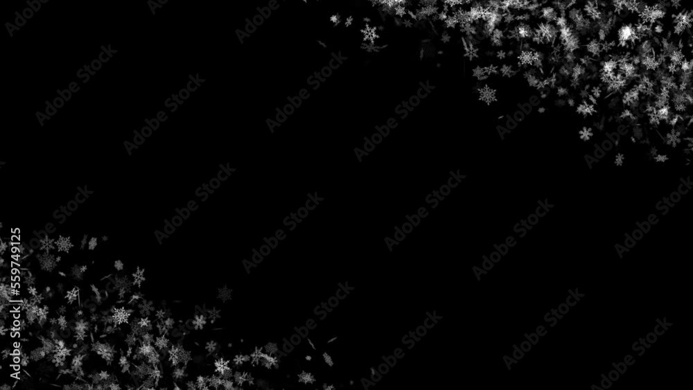 Falling snow loop background material Falling snow loop background material