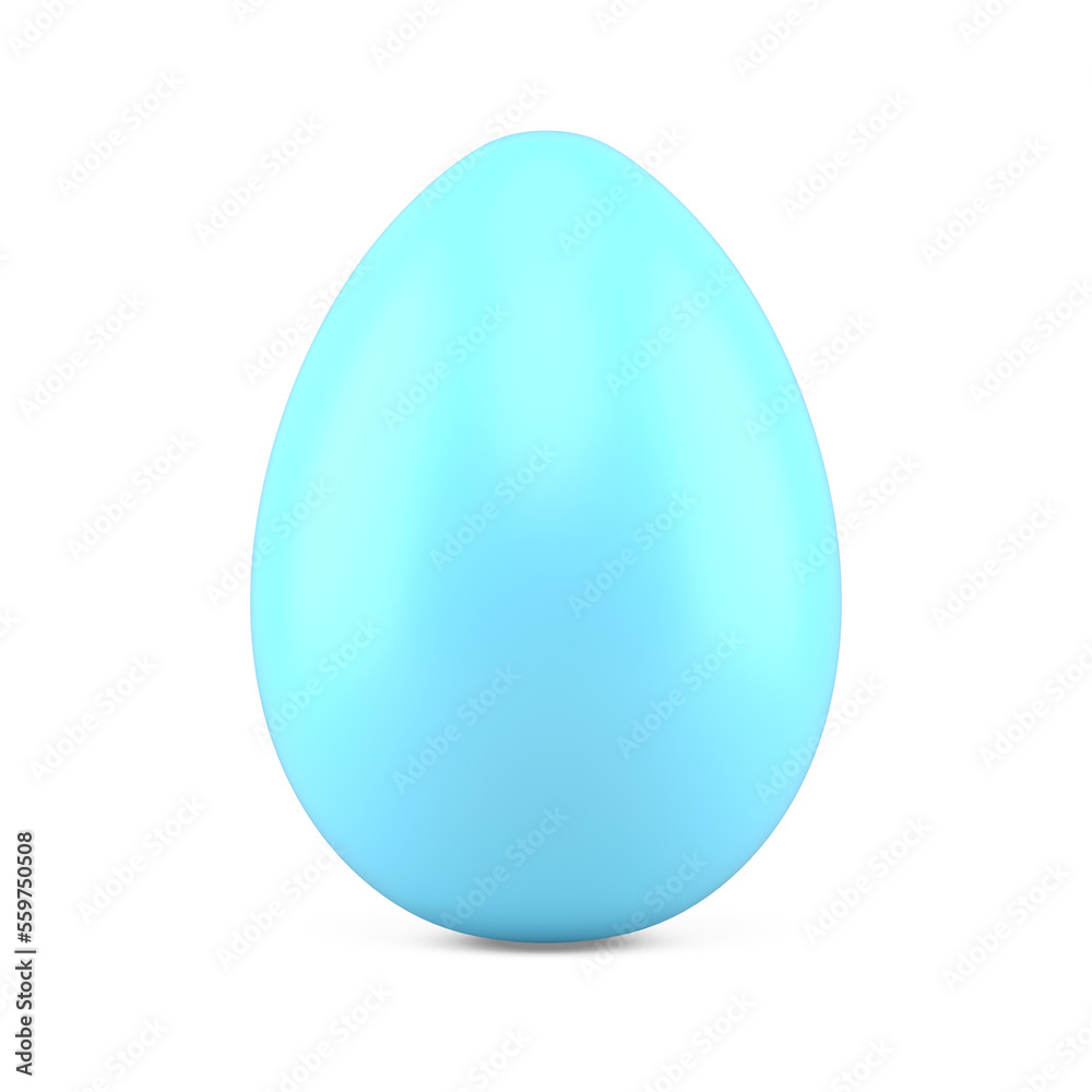 Blue glossy Easter egg 3d icon illustration. Minimalist chicken nourishment product Blue glossy Easter egg 3d icon illustration. Minimalist chicken nourishment product
