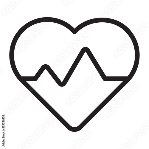 heart rate line icon