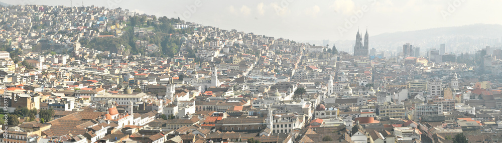 Panorama of the capital of Ecuador, Quito
