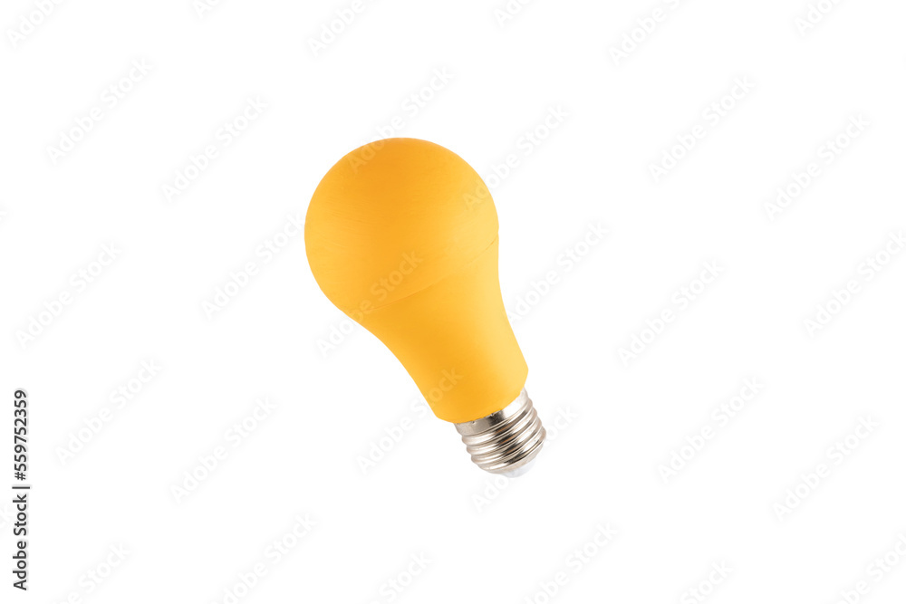 a yellow light bulb isolated on transparent background Stock Photo | Adobe  Stock