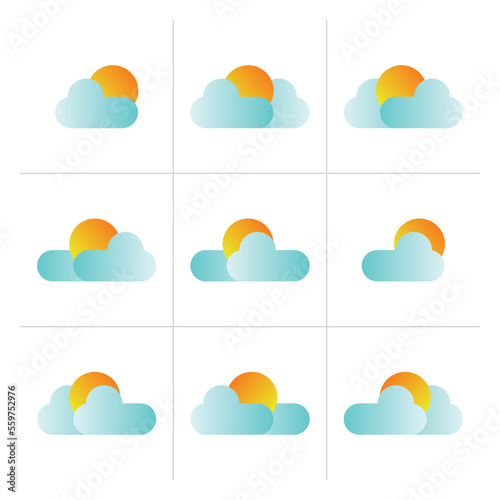 Daylight icon in gradient color trendy flat style. Symbol for vector Illustration design