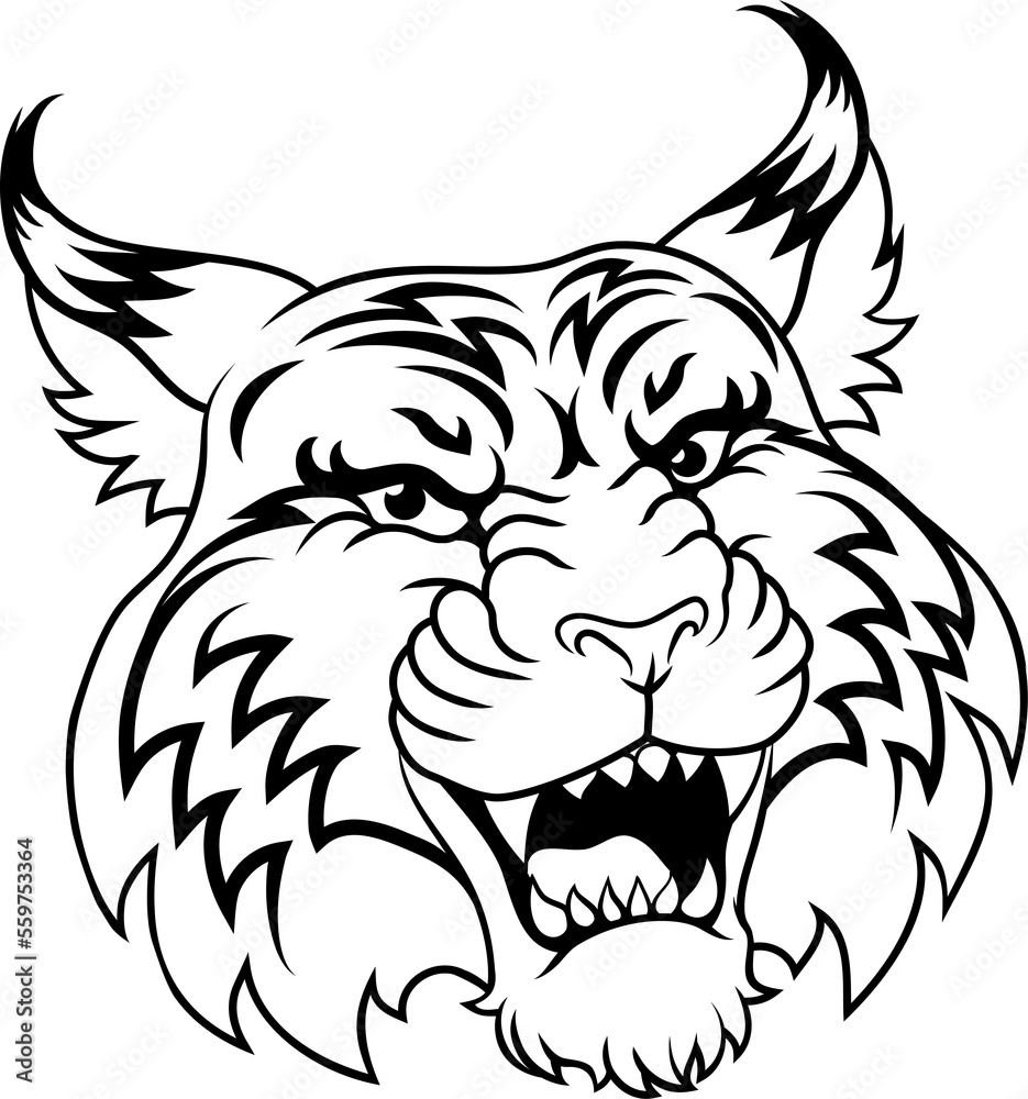 Wildcat Angry Wildcats Team Sports Mascot Roaring