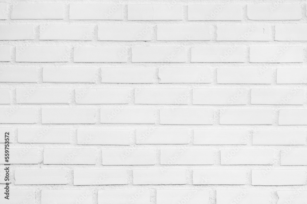 Obraz premium White grey brick wall texture with vintage style pattern for background and design art work.