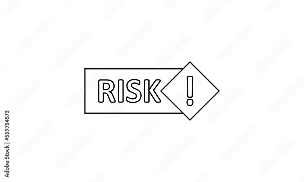 Risk, Warning, attention sign concept , mark vector icon, Isolated illustration Risk, Warning, attention sign concept , mark vector icon, Isolated illustration