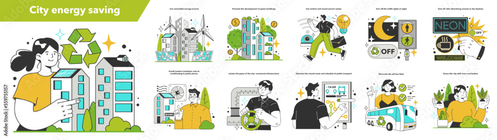 Energy efficiency in the city set. Municipal electricity consumption Energy efficiency in the city set. Municipal electricity consumption
