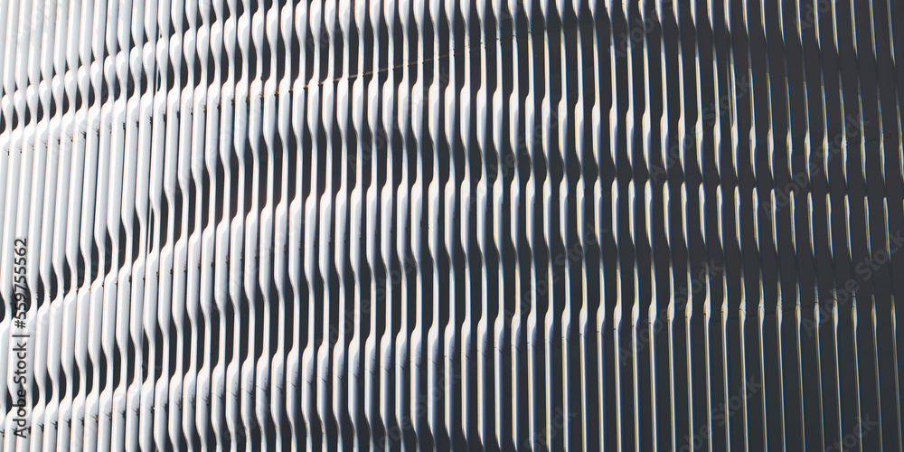 Abstract linear wavy urban architecture background banner in white and dark gray Abstract linear wavy urban architecture background banner in white and dark gray