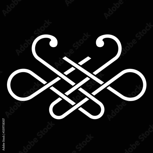 家紋です。宝結び胡蝶といいます。