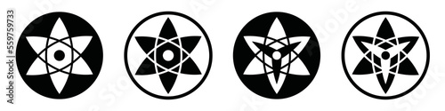 Mangekyou sharingan eye icon, vector illustration