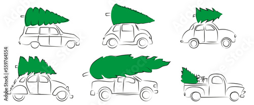 6 Weihnachtswagen | Autos mit Weihnachtsbaum | Christmas cars | cars with christmass tree