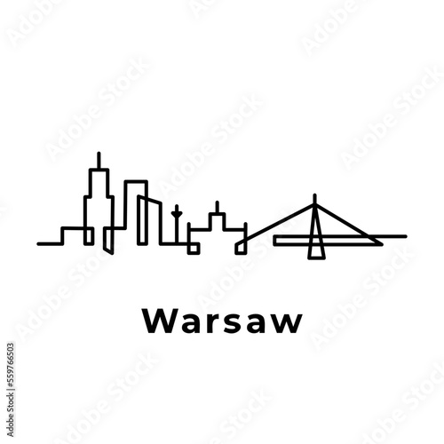 Warsaw city vector oneline © Grafik-Komputerowy
