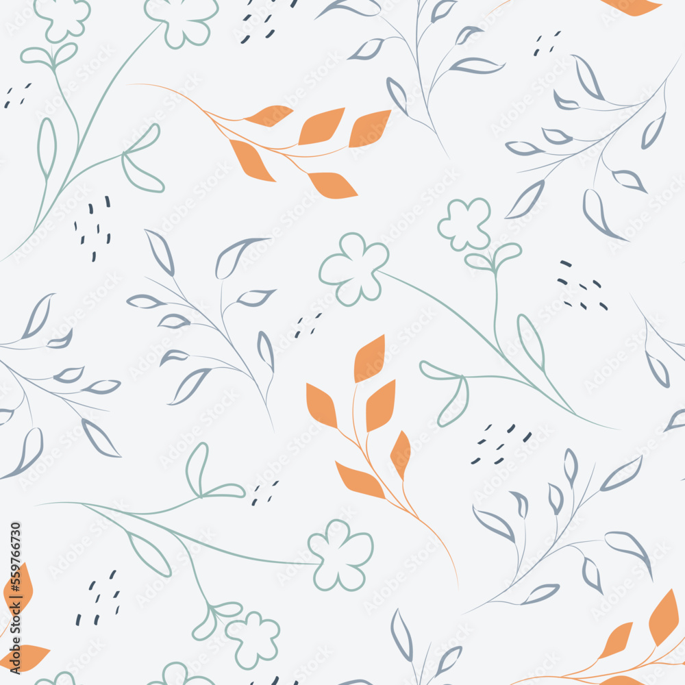 pretty botanical hand drawn seamless pattern and fabrics pretty botanical hand drawn seamless pattern and fabrics