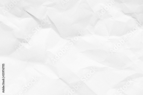 Fototapeta Naklejka Na Ścianę i Meble -  Grunge wrinkled white color paper textured background with copy space