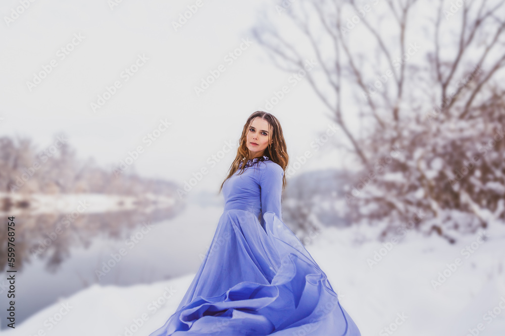 A woman in a dress by the Vistula River
A woman in a dress by the Vistula River