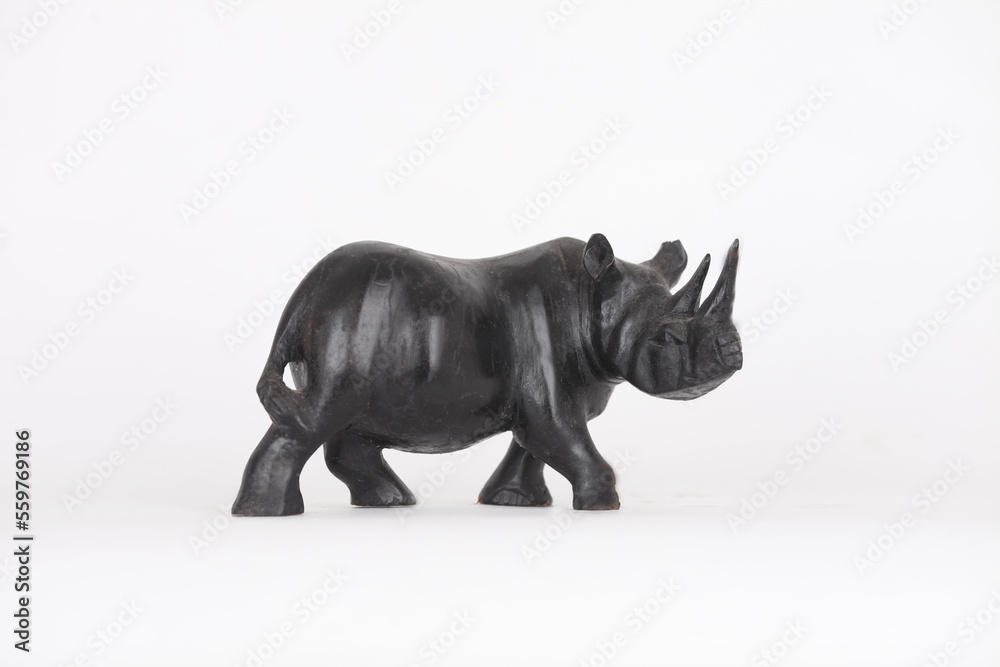 Fototapeta premium rhino isolated on black