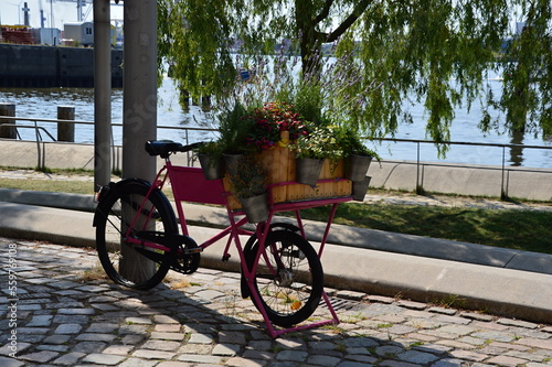 Bike in the Neighborhhod Hafen City in the Hanse City Hamburg photo