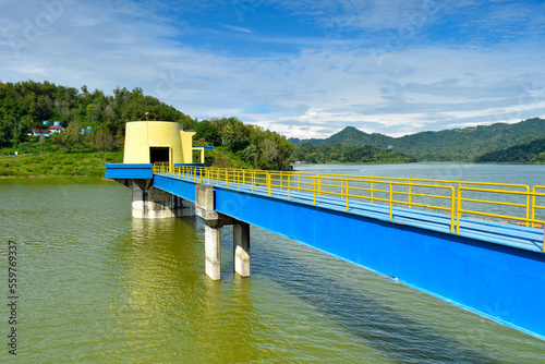 Sermo Reservoir or commonly called Waduk Sermo, is a reservoir located in Kulonprogo Regency, Special Region of Yogyakarta, Indonesia. photo