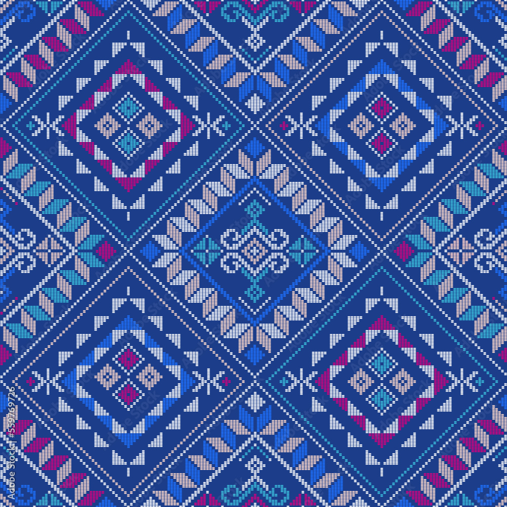 Yakan weaving inspired vector seamless pattern - Filipino folk art ...