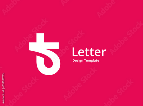 Letter T logo icon design template elements