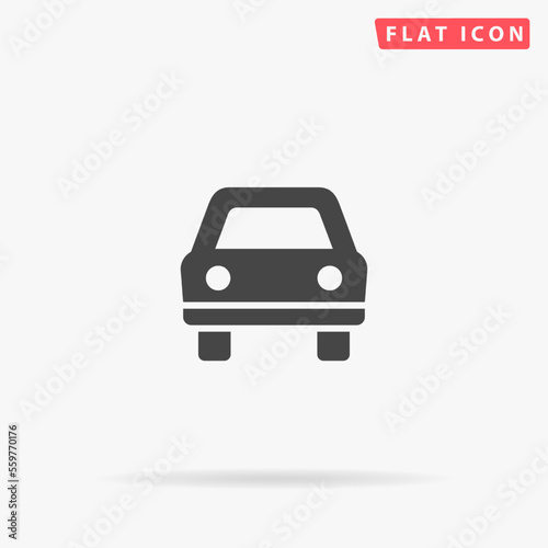 Car flat vector icon. Hand drawn style design illustrations.
