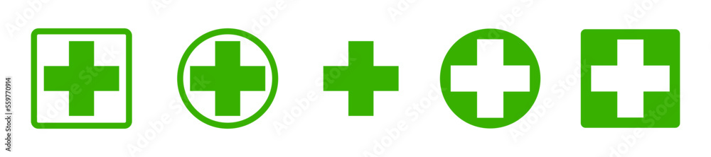 Fist aid vector icon on white background. Emergency symbol. Ambulance green sign. Fist aid vector icon on white background. Emergency symbol. Ambulance green sign.
