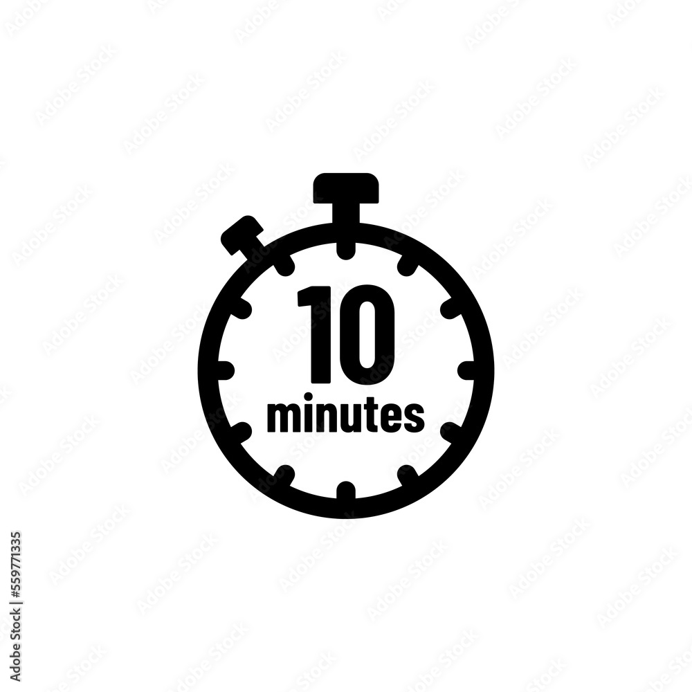 10 minutes timer or 10 minutes stopwatch icon on white background. 10 minutes timer, stopwatch or countdown icon. Time measure. Chronometr icon. Best 10 minutes icon vector. 10 minutes timer or 10 minutes stopwatch icon on white background. 10 minutes timer, stopwatch or countdown icon. Time measure. Chronometr icon. Best 10 minutes icon vector.